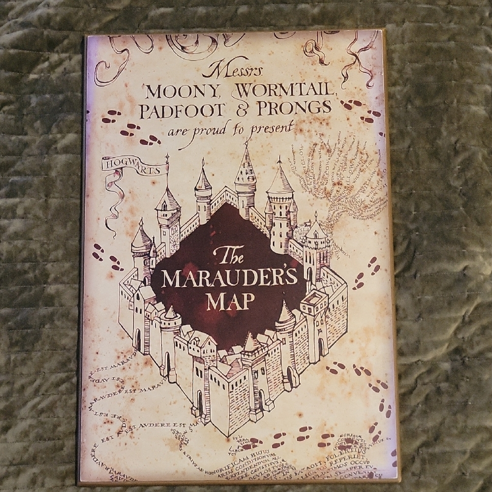 Marauder's Map MDF Poster